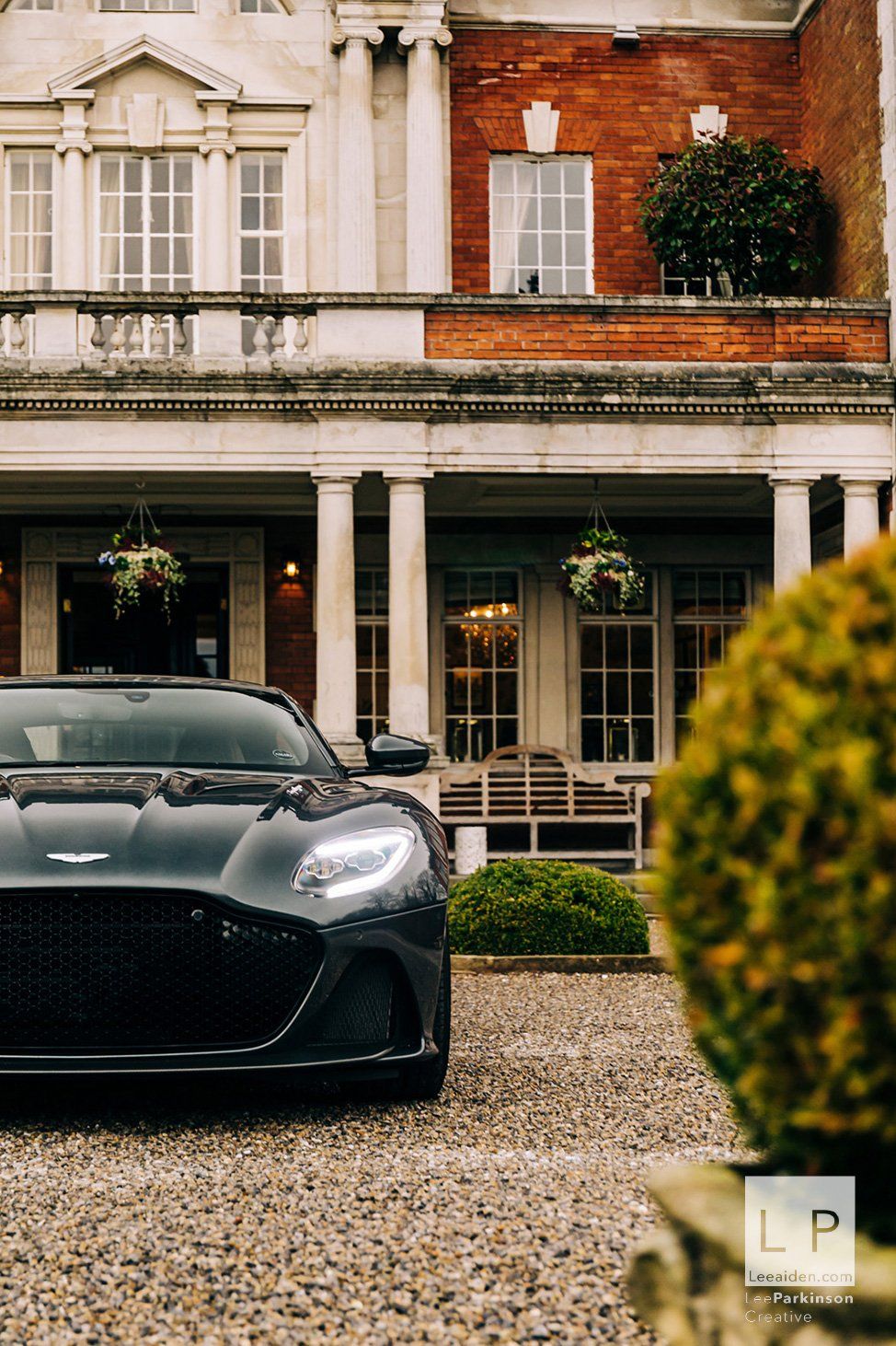 Photoshoot of the Aston Martin DBS Superleggera at Eaves Hall Clitheroe Lancashire by Wedding and Automotive Photographer
