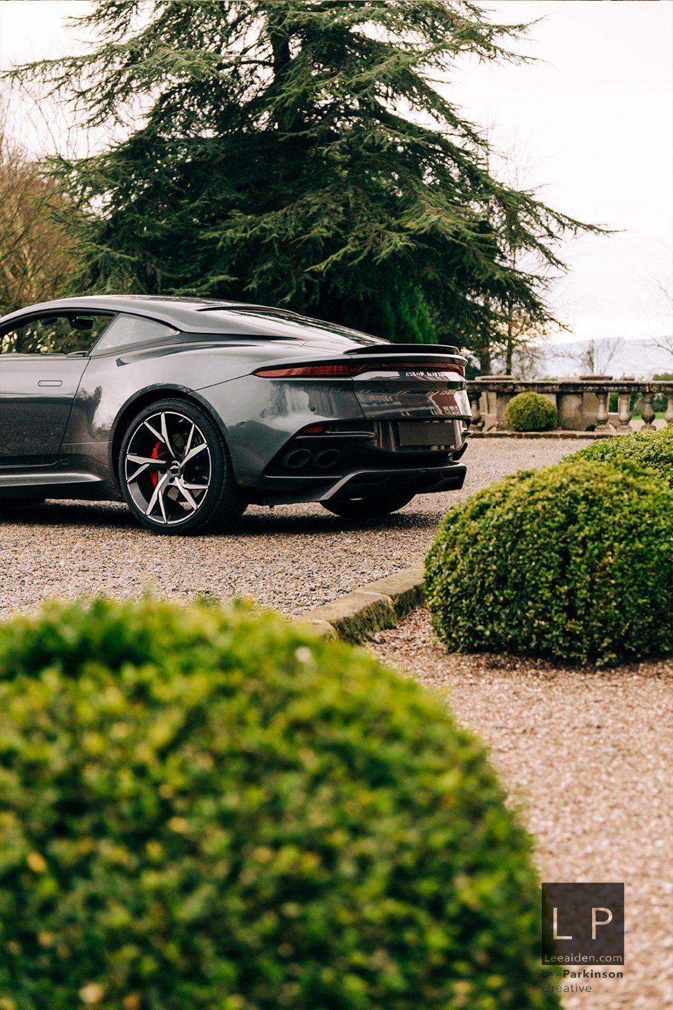 Photoshoot of the Aston Martin DBS Superleggera at Eaves Hall Clitheroe Lancashire by Wedding and Automotive Photographer