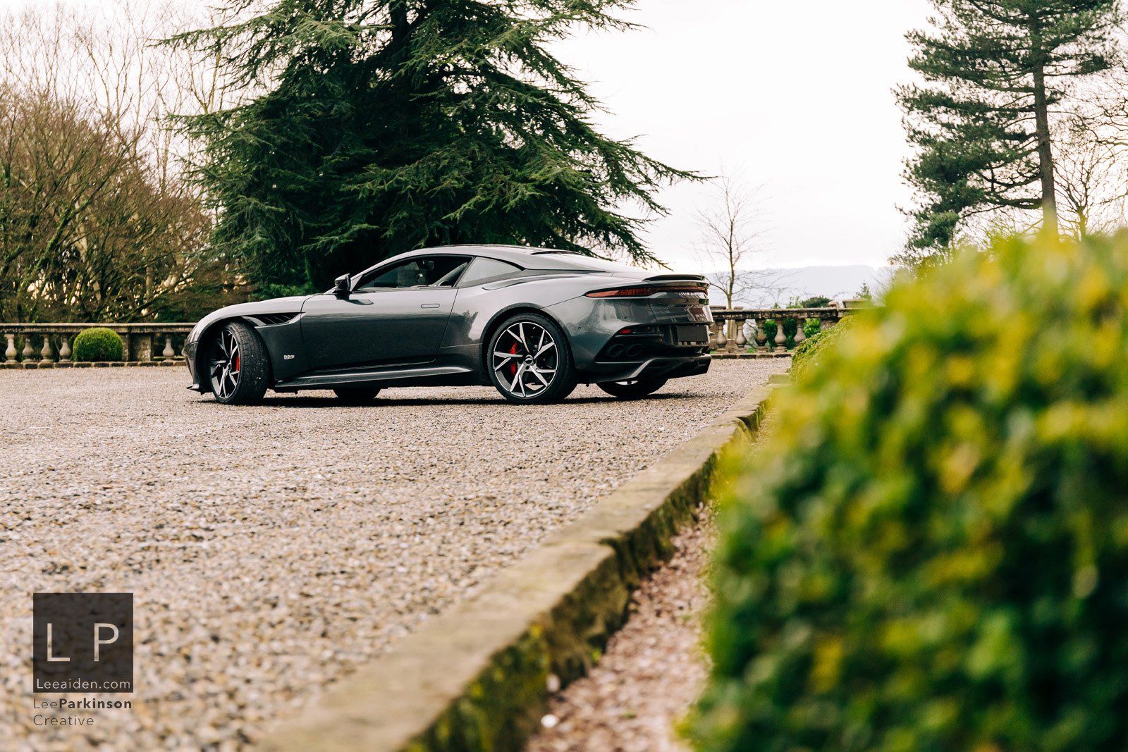 Photoshoot of the Aston Martin DBS Superleggera at Eaves Hall Clitheroe Lancashire by Wedding and Automotive Photographer