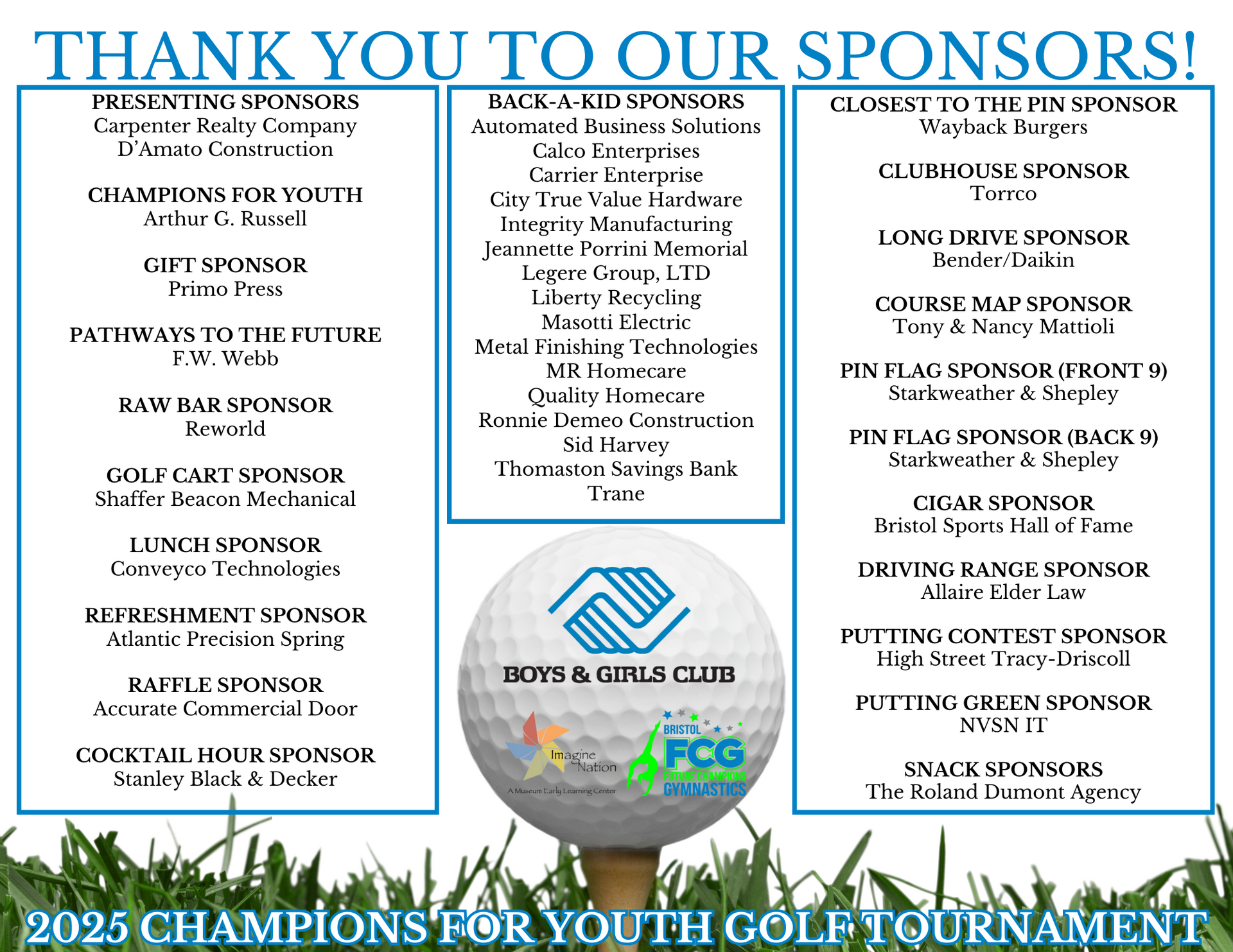 golf sponsors