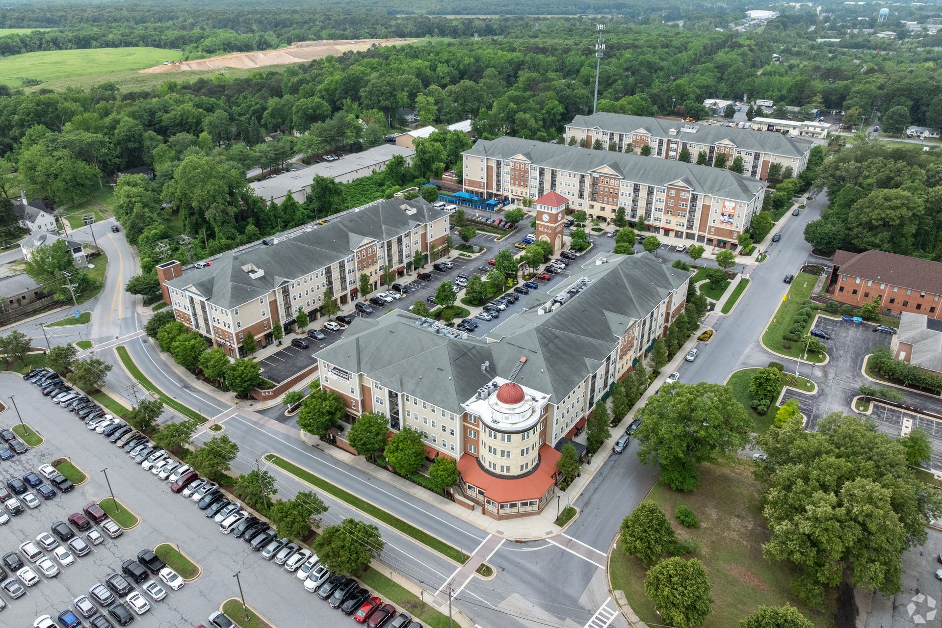 The Village at Odenton Station apartment kitchen with spacious island.