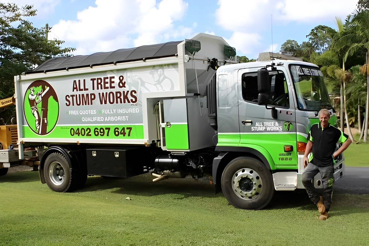 A Man Worker And Vehicle — All Tree and Stump Works in Cobaki, NSW