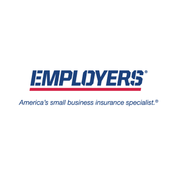 Logo for Employers insurance: blue text 