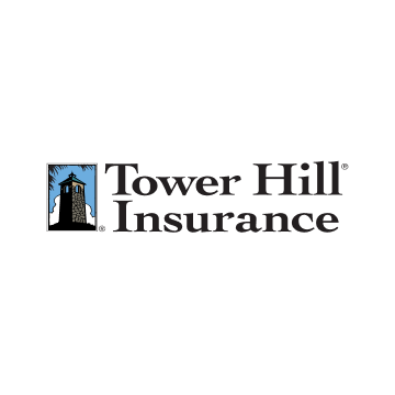 Tower Hill Insurance logo with a lighthouse graphic.