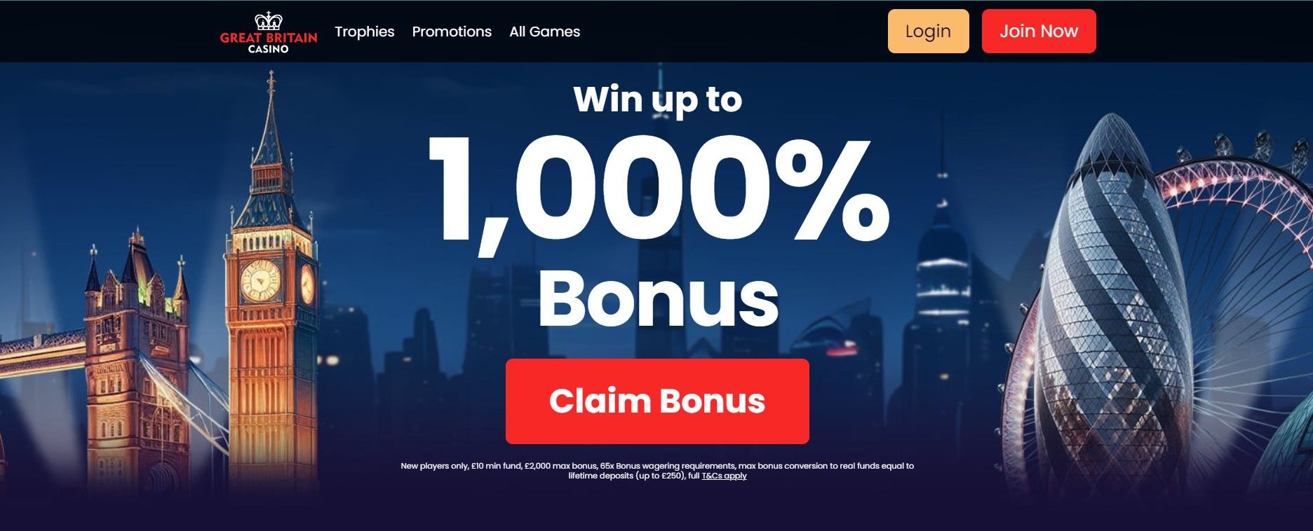 great britain online casino Offer from Go Gambling