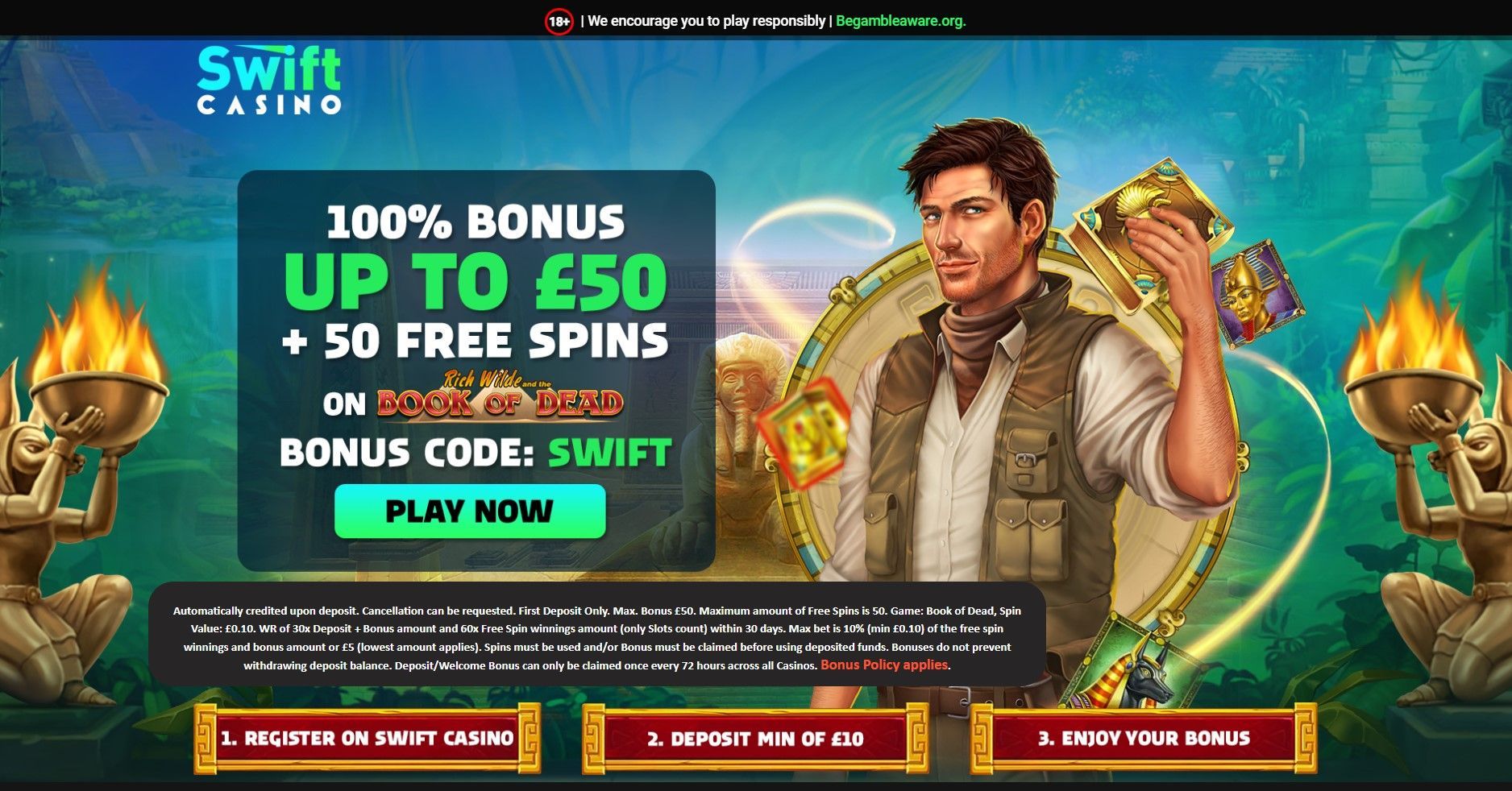 swift online casino Offer from Go Gambling