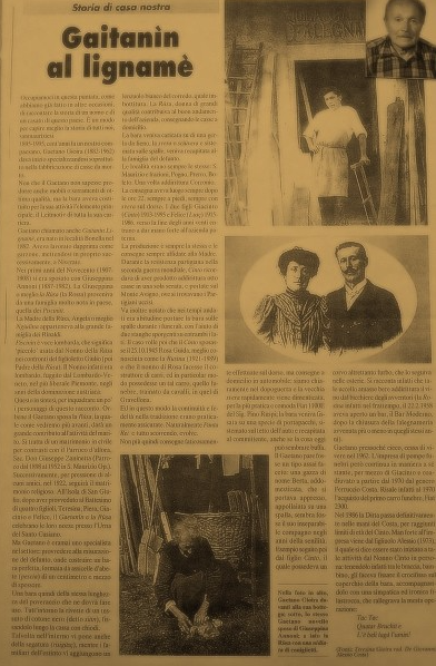 Articolo di giornale storico sulla lavorazione artigianale del legno