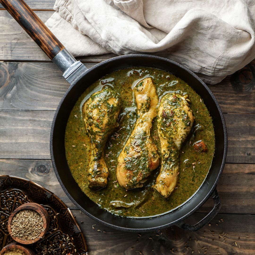 Our menu contains many indian dishes with different kinds of meat: chicken or mutton,