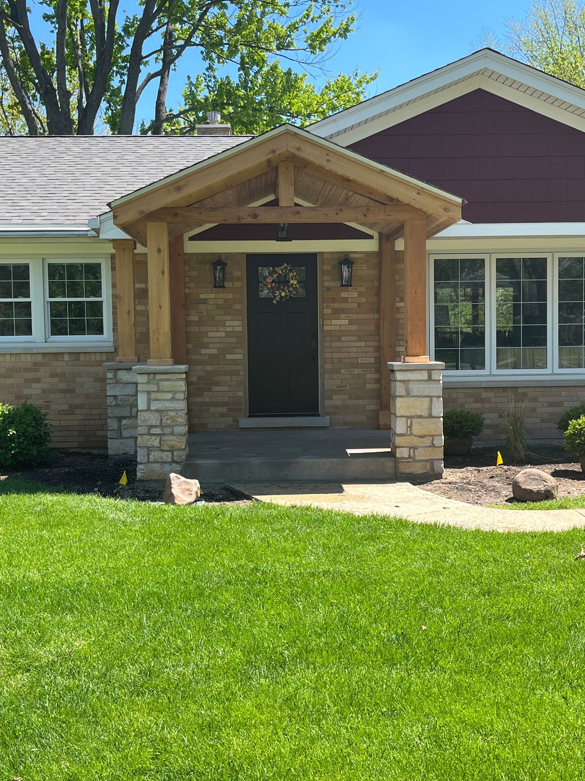 Stone pillar construction in Frankfort, IL Stone pillar construction in Frankfort, IL