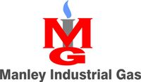 A manley industrial gas logo with a candle in the middle.