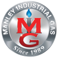 The logo for manley industrial gas since 1989