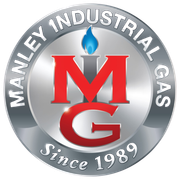 The logo for manley industrial gas since 1989