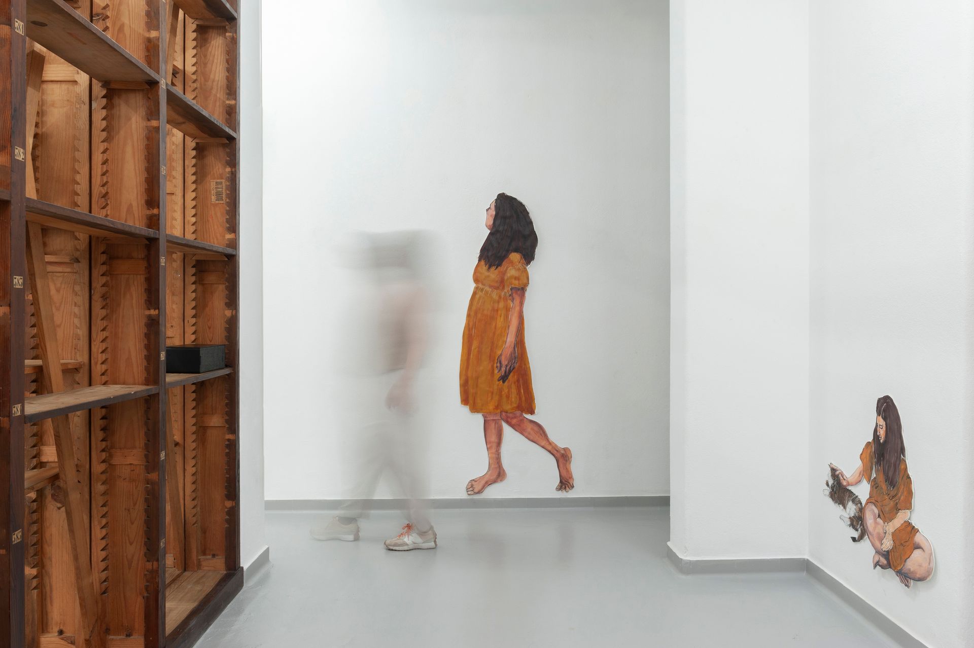 Art gallery inside Cheese & Wine Lapa — showcasing local artists and creative spirit.