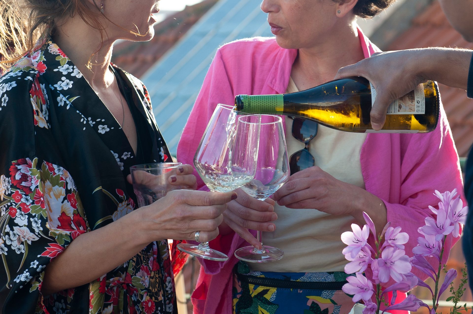 Welcoming drink at Cheese & Wine Lapa.