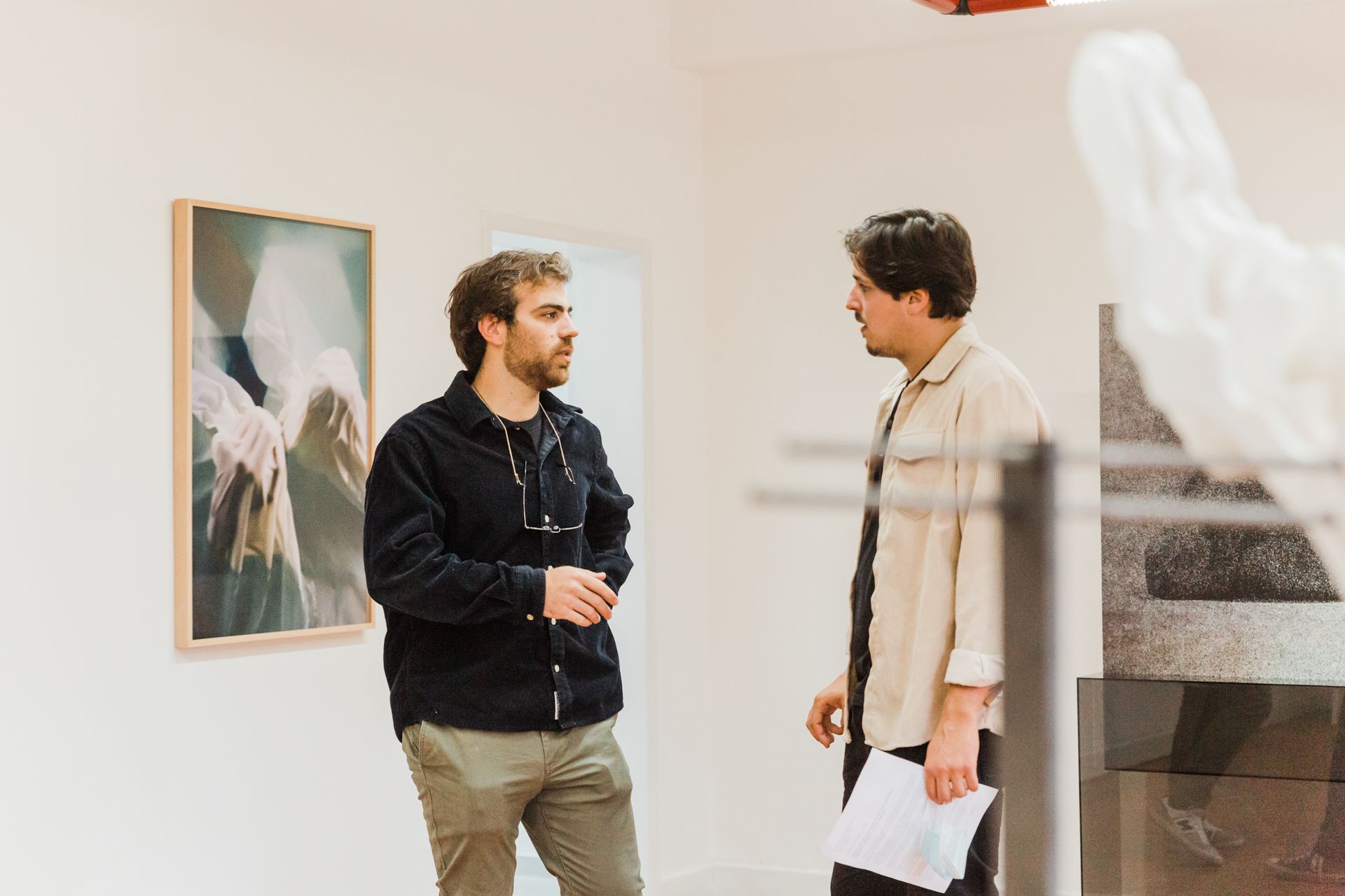 Art gallery inside Cheese & Wine Lapa — showcasing local artists and creative spirit.