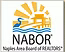 A nabor logo with a sun and a duck on it.