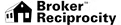 A black and white logo for broker reciprocity