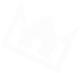 A blue background with a house icon on it.