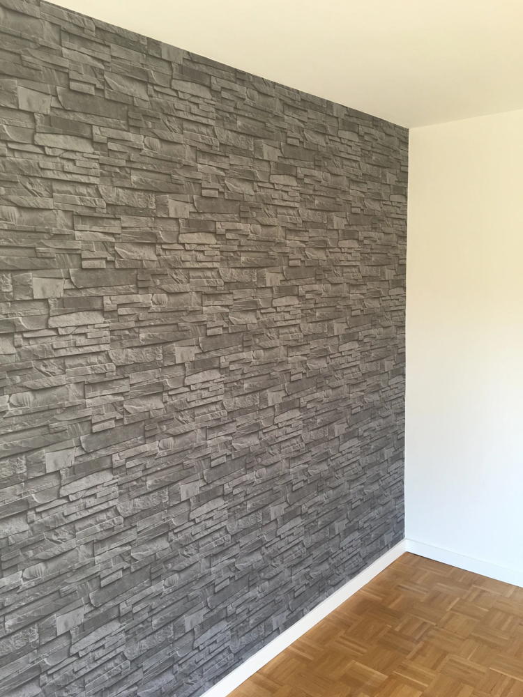 Graue Mustertapete Steinmuster