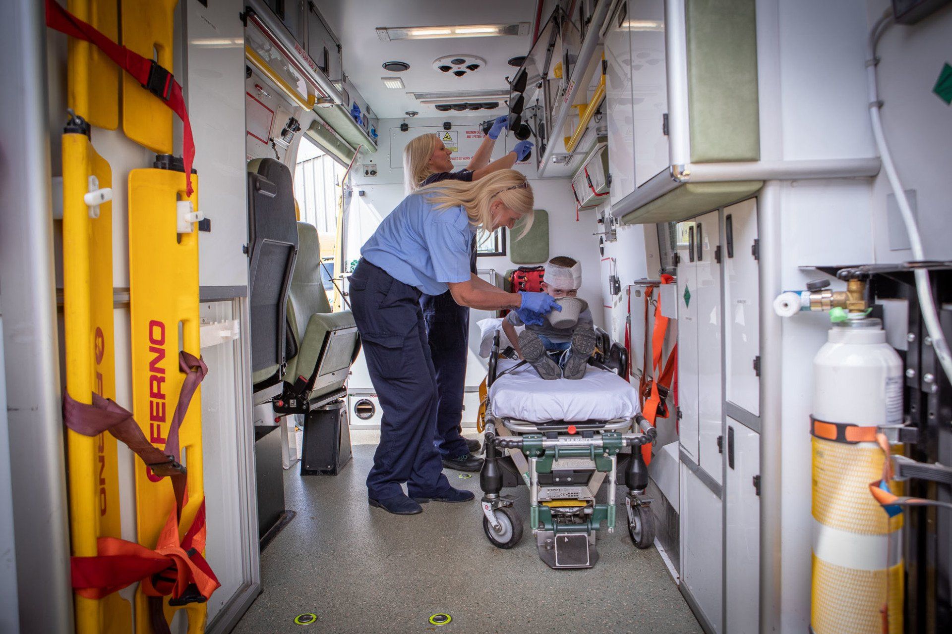 inside ambulance first aid