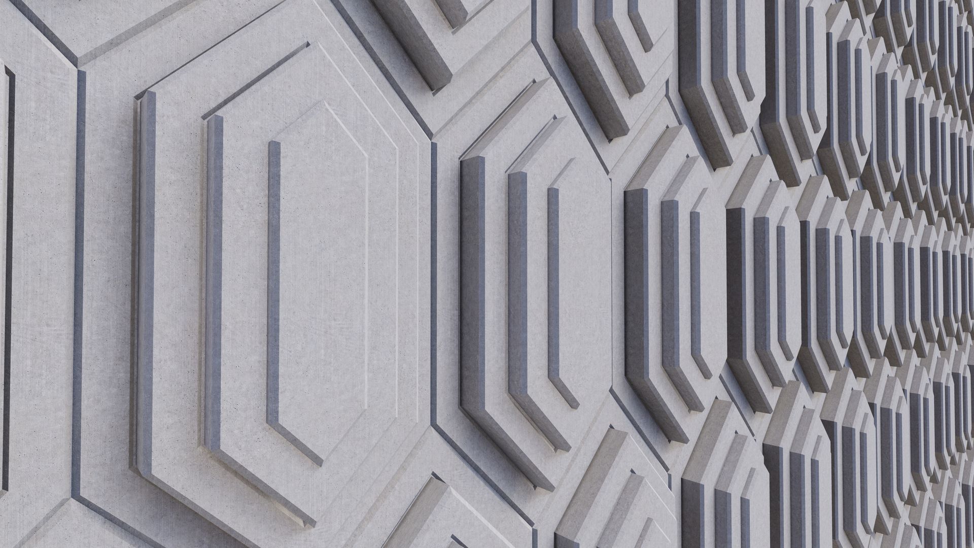 A close up of a wall with a hexagonal pattern on it.
