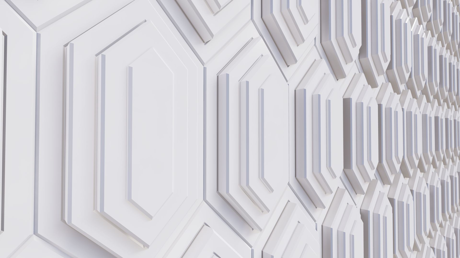 A white wall with a hexagonal pattern on it.