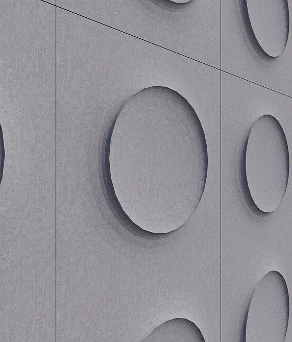 A close up of a wall with circles on it
