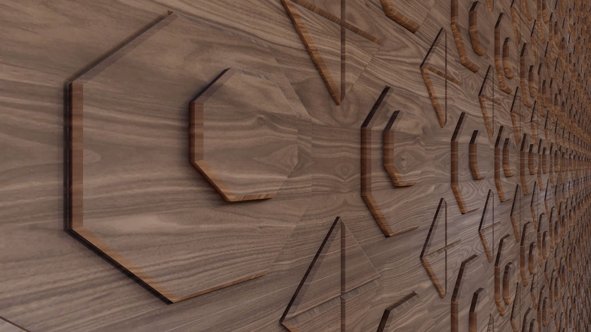 A close up of a wooden wall with a pattern on it.