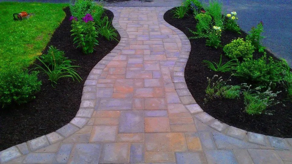 A path with plants and flowers — Newburgh, NY — Benjamin & Sons Landscaping