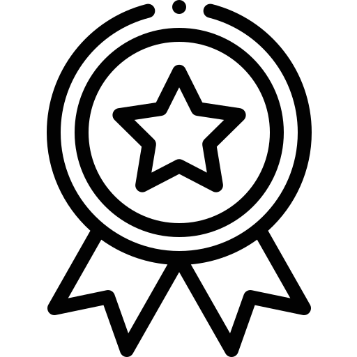 Una cinta con una estrella en el medio icono gratis
