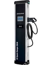 Representación 3D de un cargador rápido EV