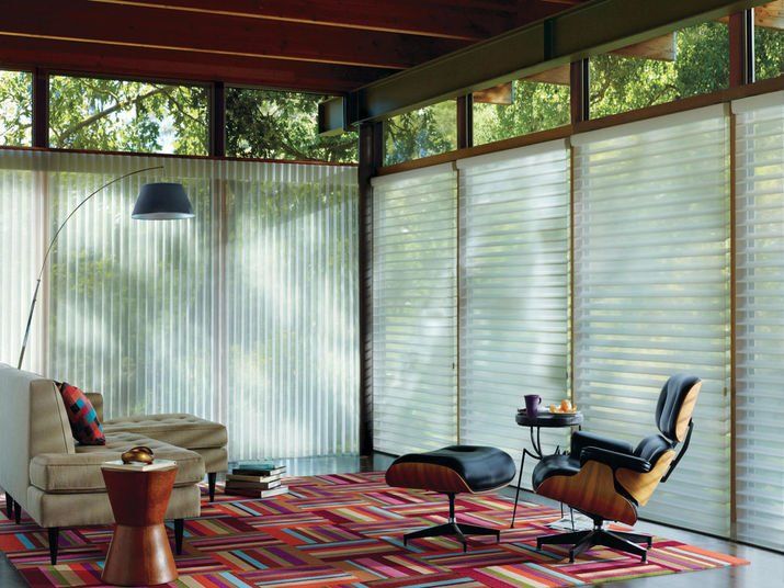 Sheers and Sliding Window Panels for Large Windows Near Round Rock, Texas (TX) like Silhouette® Shadings to Control Light