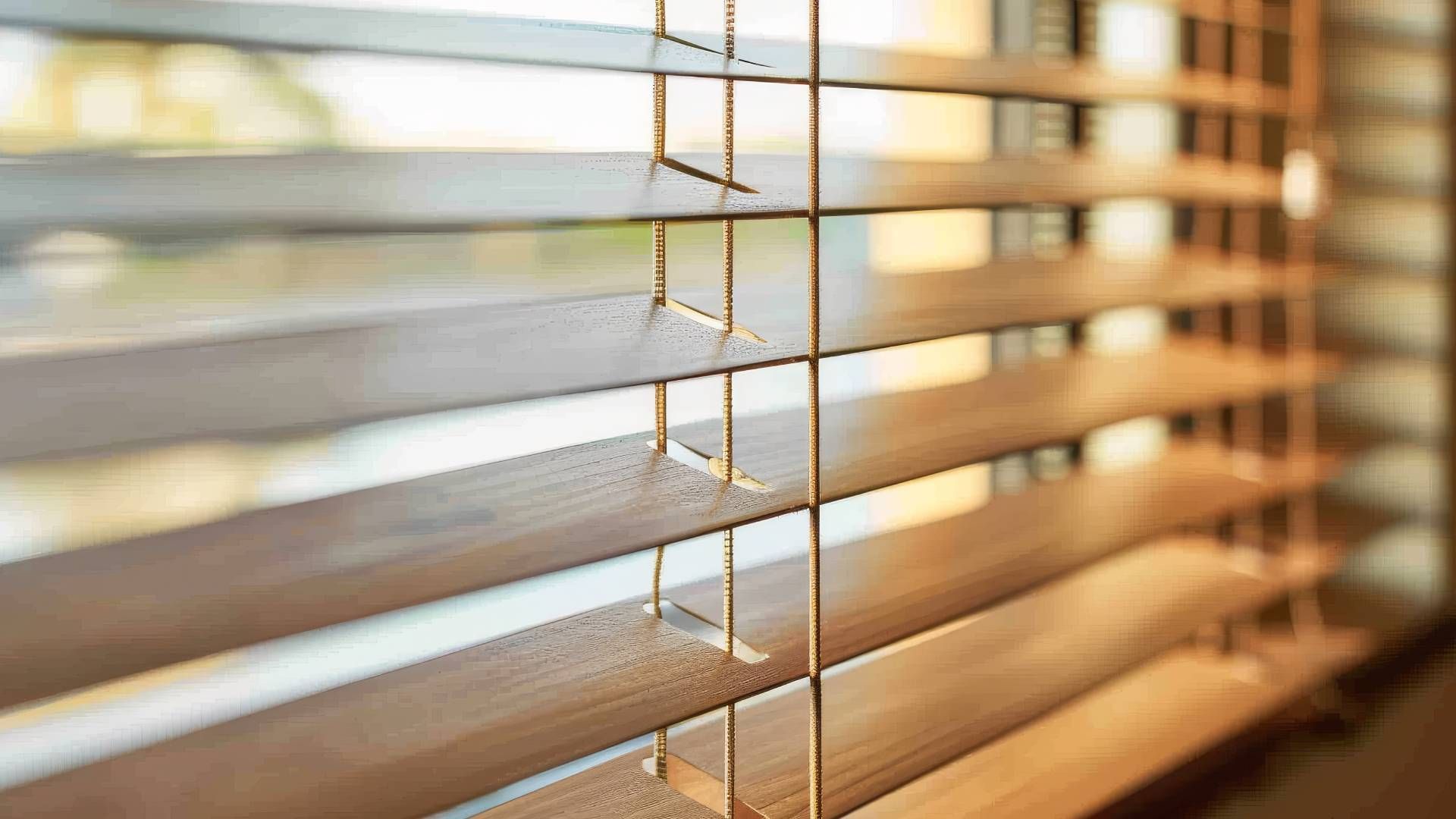 Modern blinds covering a window near Spicewood, TX