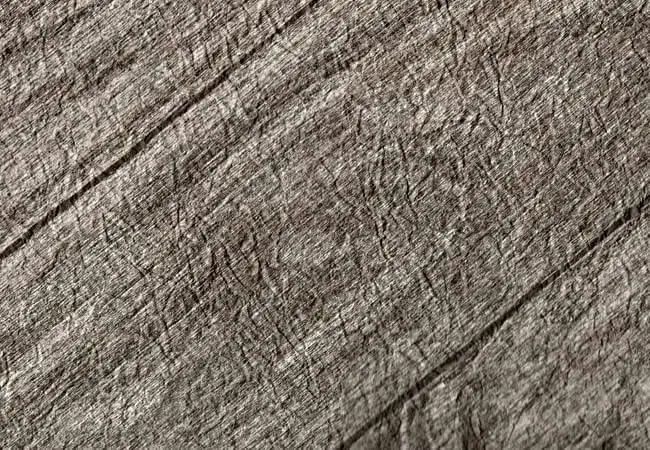 Un gros plan d'une membrane de PVC de couleur planche grise contemporaine.