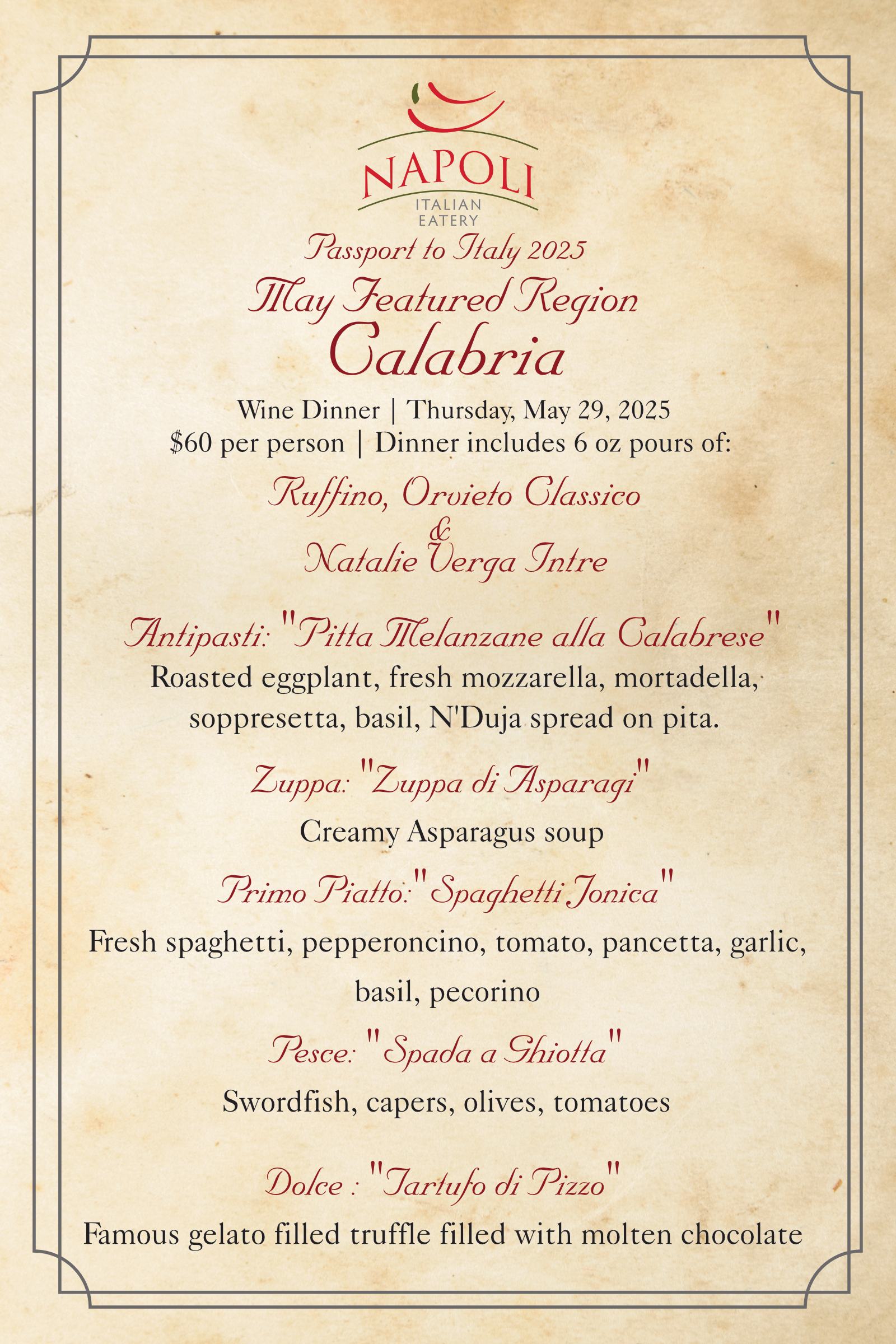 Featured Wine — Wichita, KS — Napoli Italian Eatery Featured Wine f — Wichita, KS — Napoli Italian Eatery