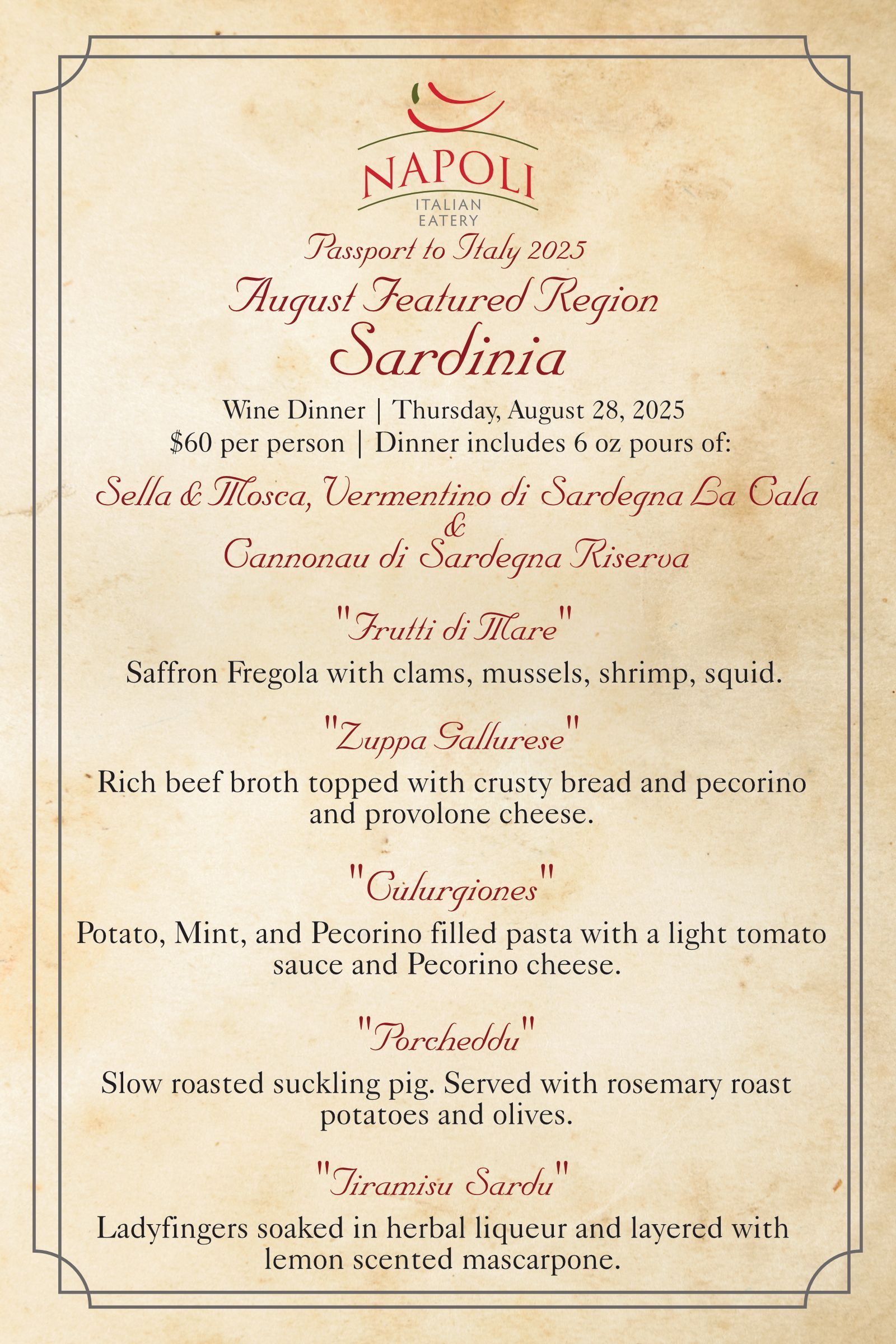 Featured Wine — Wichita, KS — Napoli Italian Eatery Featured Wine f — Wichita, KS — Napoli Italian Eatery