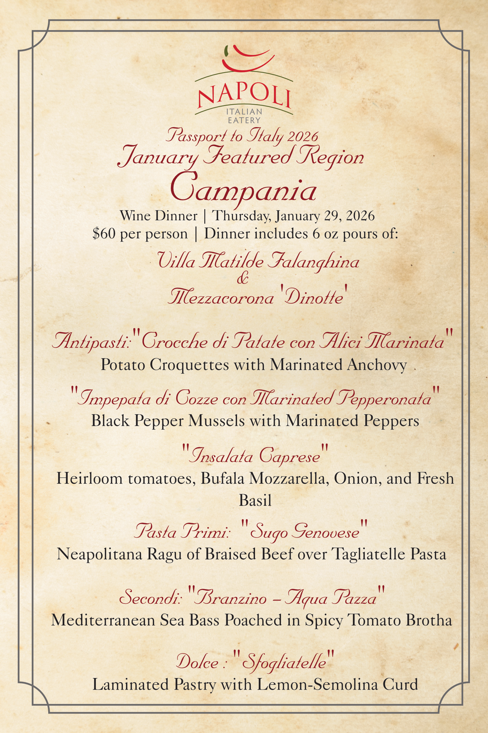 Featured Wine f  — Wichita, KS — Napoli Italian Eatery