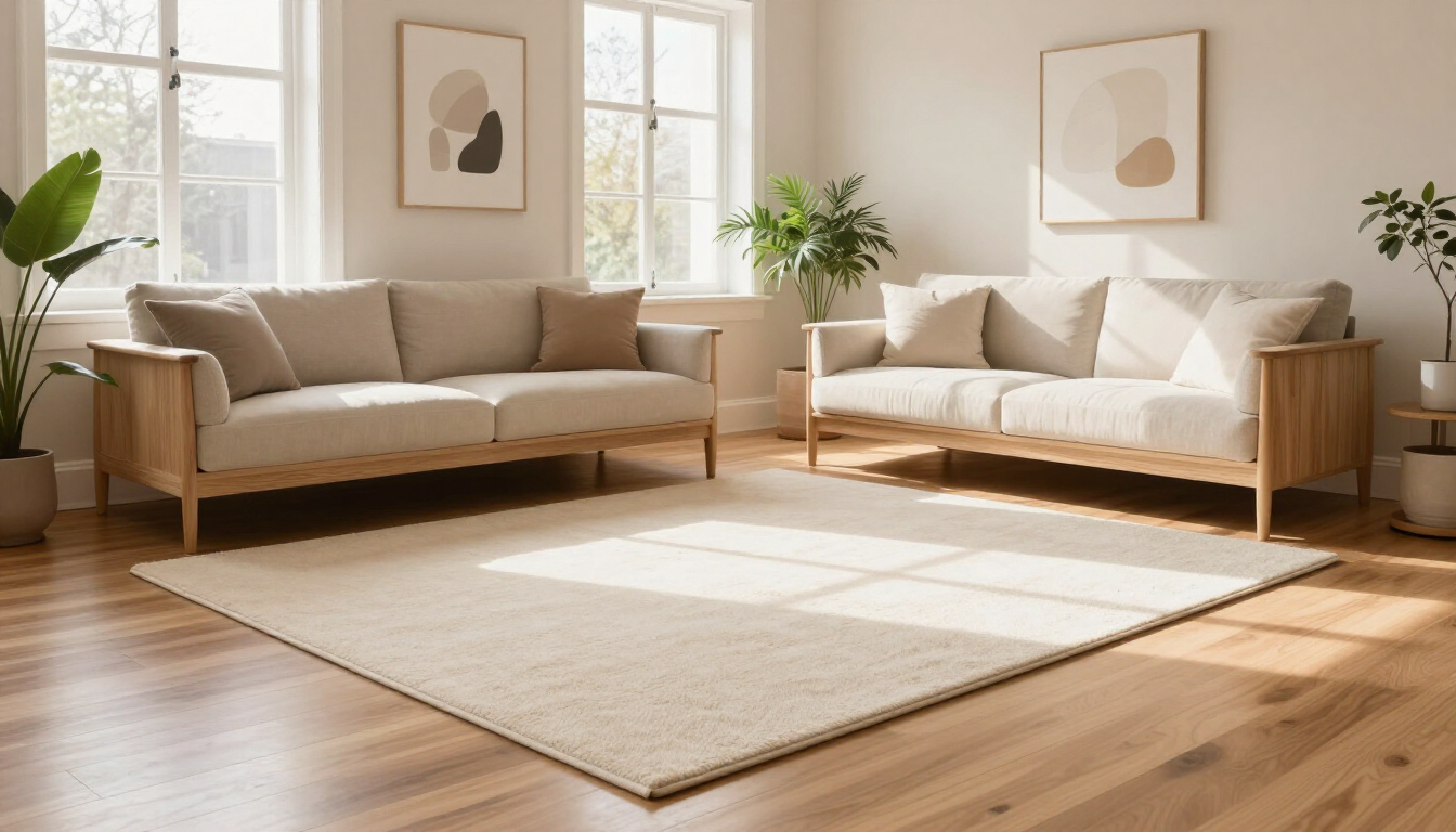 Een fris en schoon vloerkleed in een modern interieur