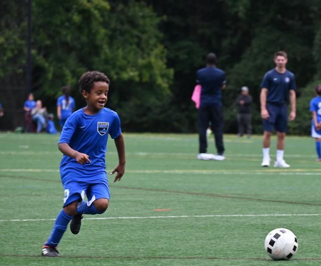 Youth player at BRYC Academy on the field