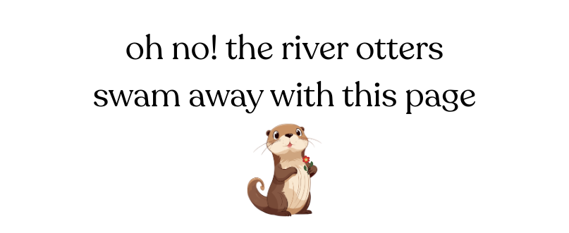 An otter with a whimsical expression stands below text reading, 