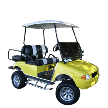 Two Seater Yellow Golf Cart - Chesterton, IN - Lan Cam Inc