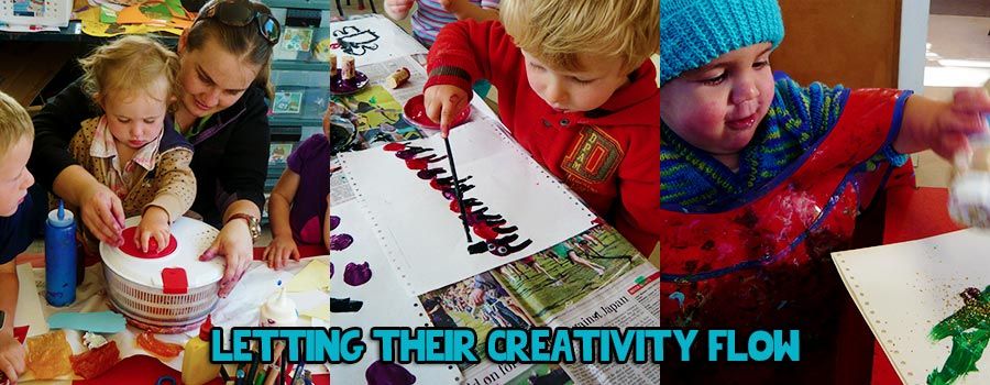 Young kids showing their creativity