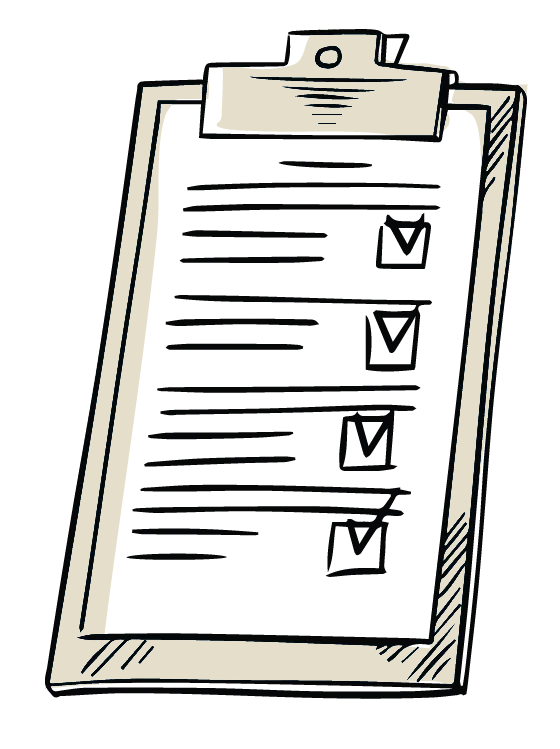 Person filling out paperwork