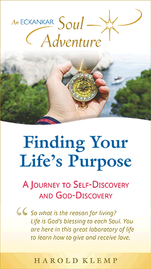 A book titled finding your life 's purpose by harold klemp