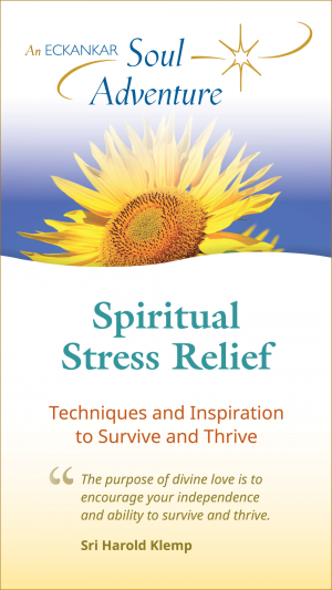 A book titled spiritual stress relief techniques and inspiration to survive and thrive