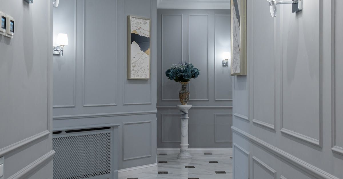 Beautiful panelling on the walls of a home hallway. 