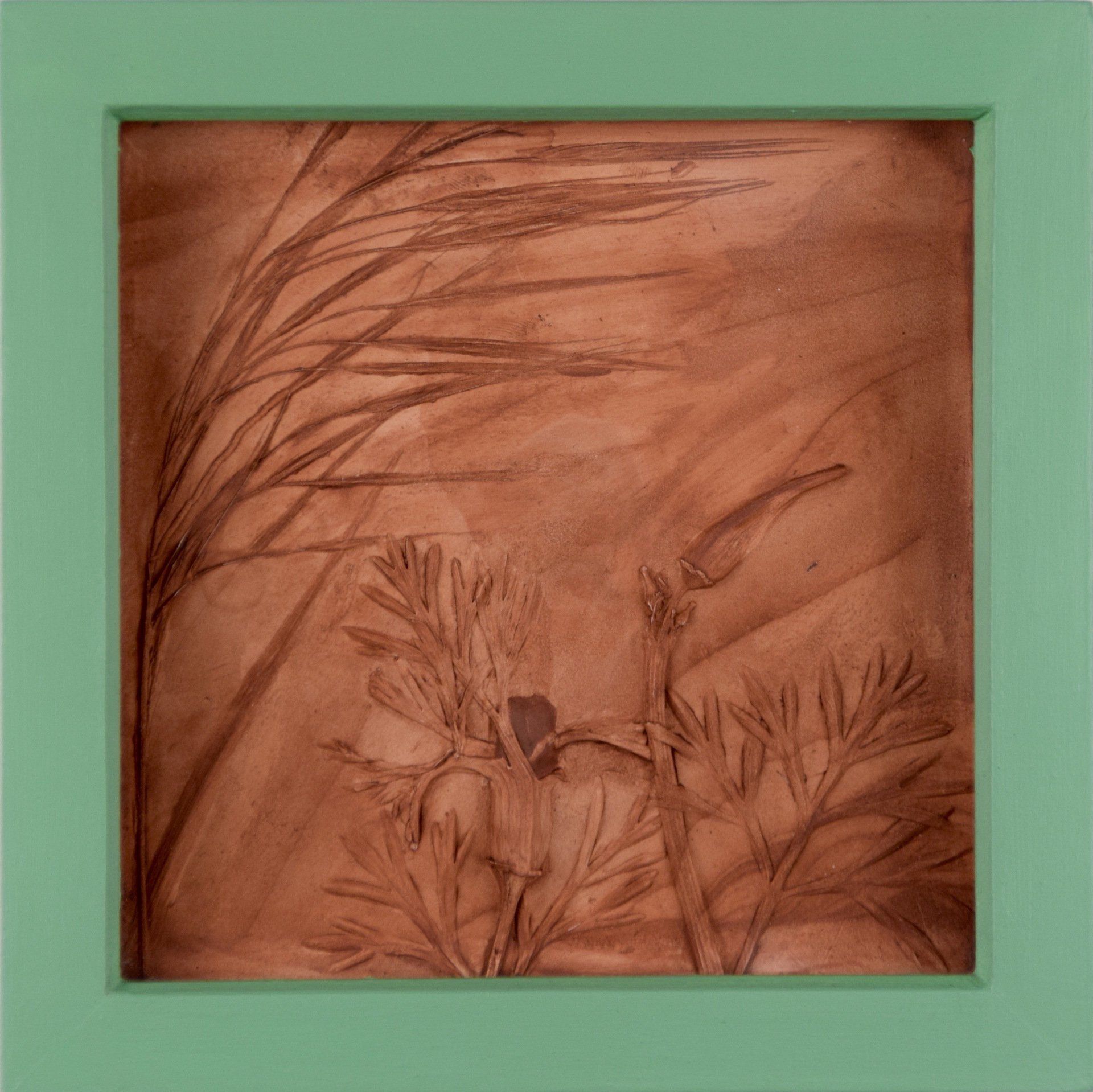 Kitty S Dale. Poppy. Plaster casting of Californian Poppy bud