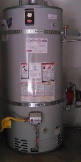 Newly Installed Water Heater Tank — Fresno, CA — Art Douglas Plumbing Inc.