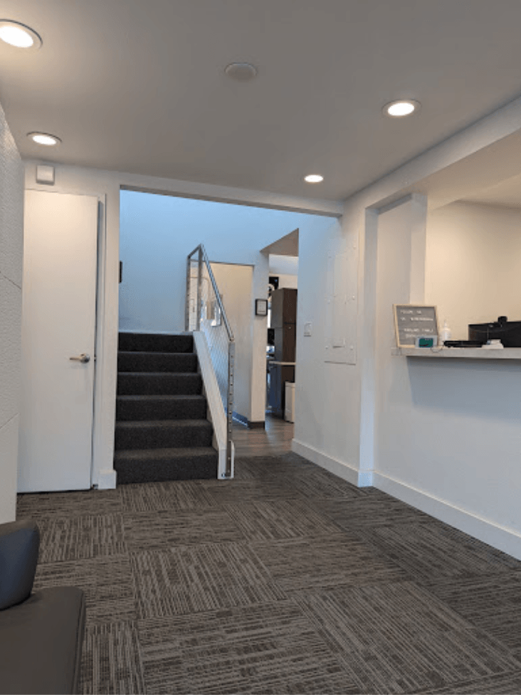 Front desk of dental practice