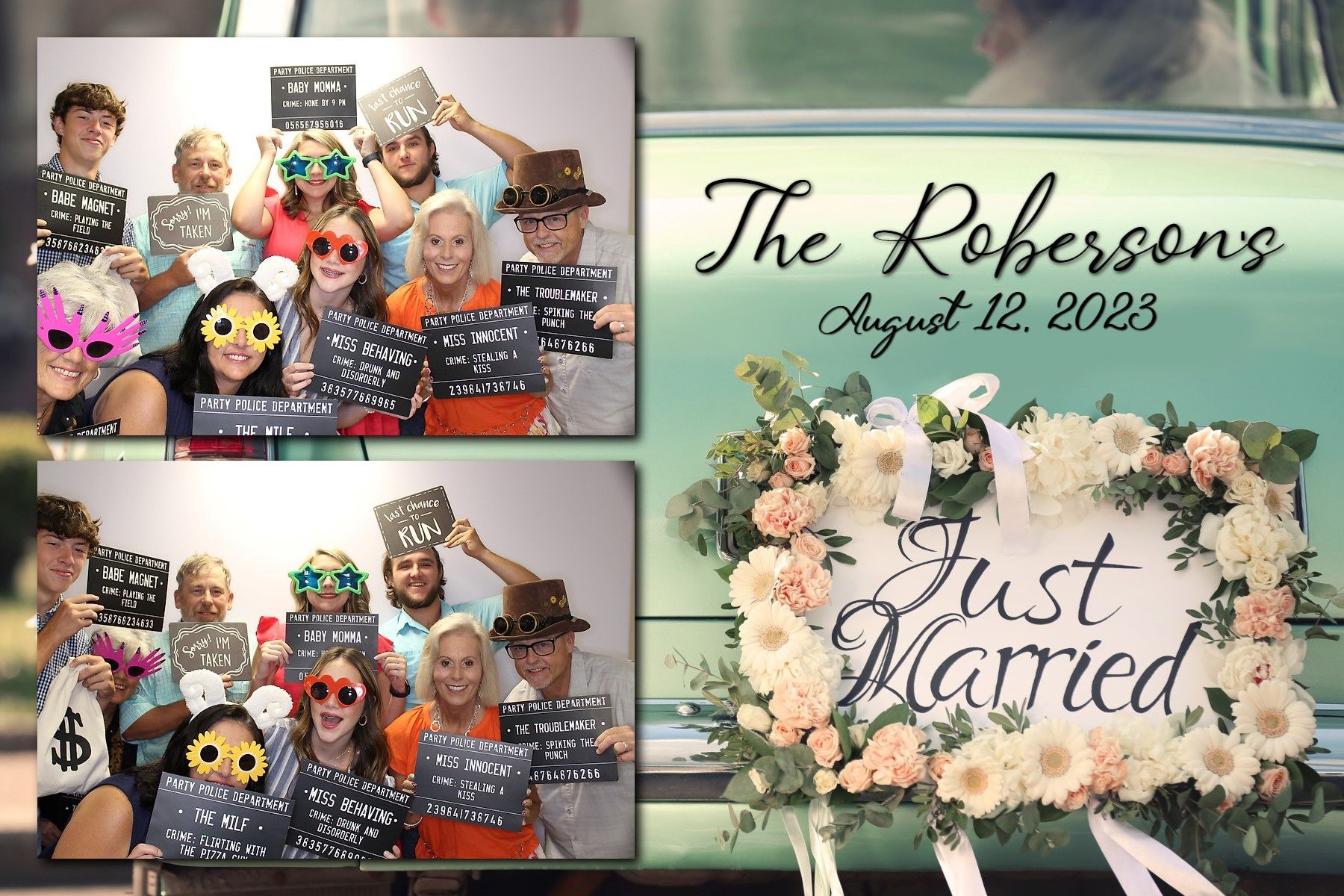 customized photo booth collage